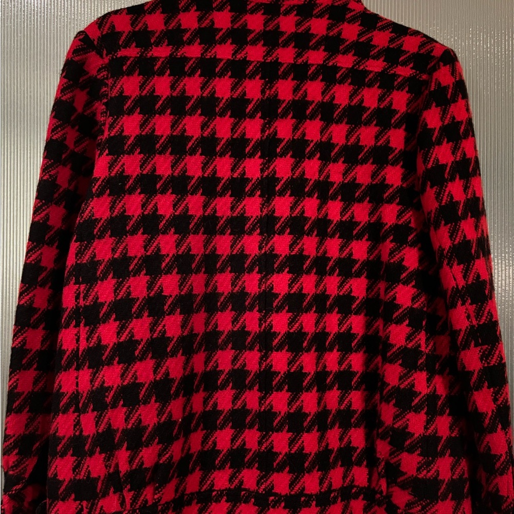 Vintage Pendleton Wool Jacket Red Black Houndstoo… - image 4